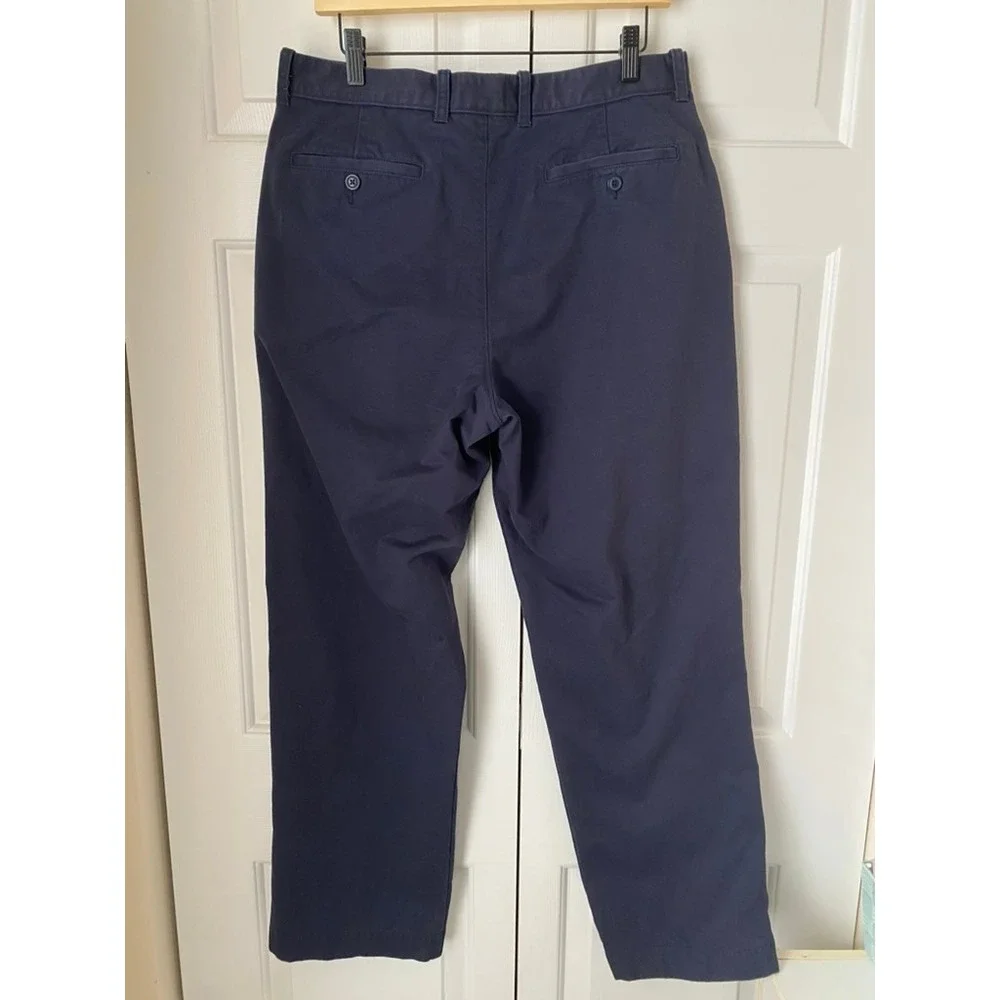 J Crew Essential Relaxed Fit Navy Blue Chino Pants Mens Size 34x31 Casual Preppy